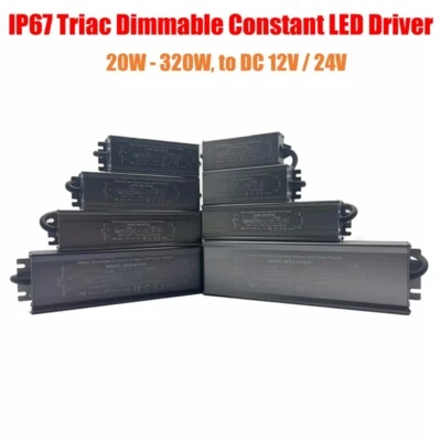 20W-320W Triac 0-10V Dimmable LED Driver Power Supply to DC 12V 24V Transformer - Image 1 of 4