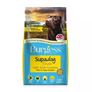 More details for burgess supadog dog food light low in fat dry with chicken &amp; l-carnitine 12.5kg 