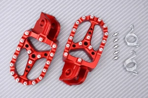 Pair of Red Right and Left Cross / Enduro Footrests KTM SMC 660 2004-2006 - Picture 1 of 5