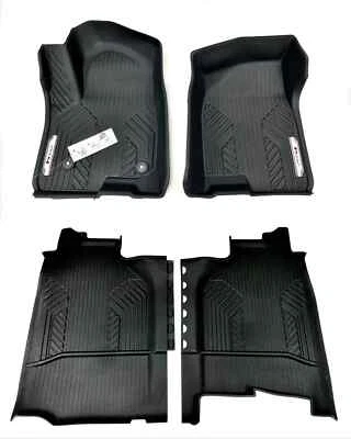 GMC Sierra AT4 2019-2025 doble cabina forro de piso delantero y trasero negro genuino OEM GM Foto 1 de 4