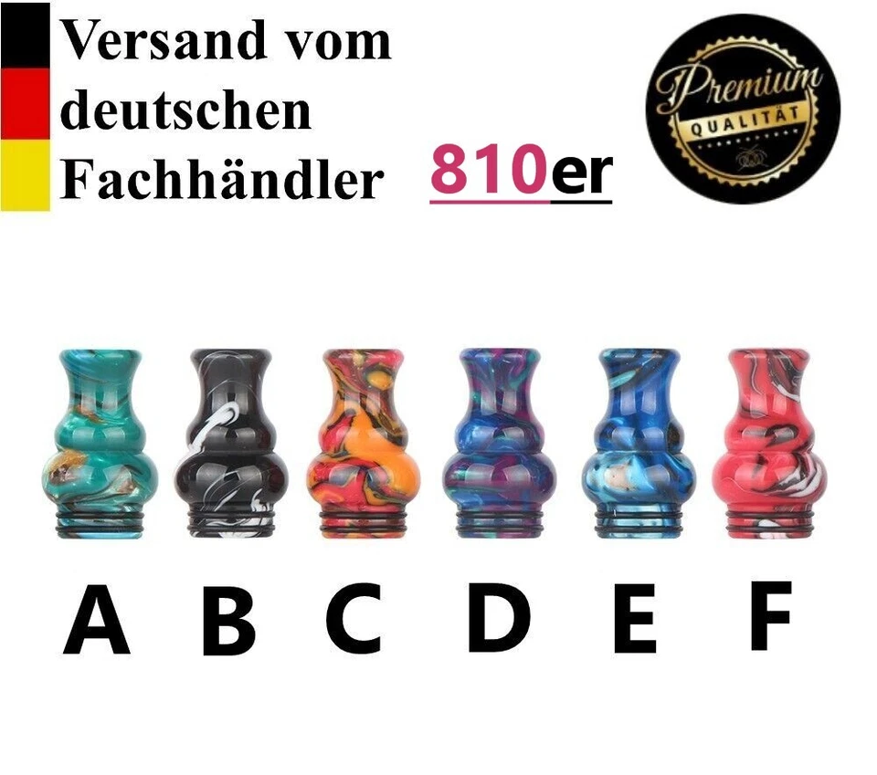 DripTip 810er Mundstück Verdampfer e-zigarette Resin Drip Tip 810 Edel Top