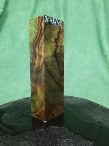 Bloque de nogal turco estabilizado mango cuchillo pluma torneado talla de madera #704 - Imagen 1 de 4