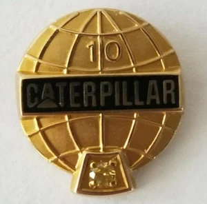14 Karat Gold mit Diamant Vintage Raupe 10 Jahre Service Award Pin - Bild 1 von 4