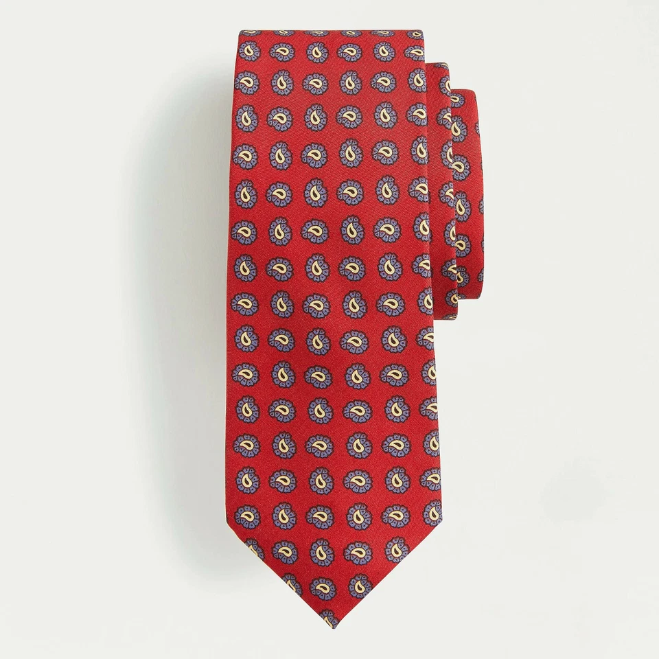 J. Corbata Crew 100 % seda inglesa en mini cachemira HECHA EN EE. UU. por MANE ¡NUEVA! Foto 1 de 1