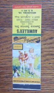 CUBIERTA DE LIBRO DE CERILLAS DE GASOLINERA AUMILLER'S SUNOCO: BEAVERTOWN, PA MATCHCOVER -B23 - Imagen 1 de 2