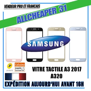 VITRE POUR ÉCRAN TACTILE SAMSUNG A3 2017 A320 Noir Rose Blue Or Outils AU CHOIX - Imagen 1 de 17