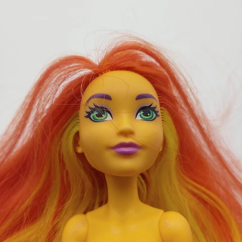 Mattel DC Comics Super Hero Girls Starfire Action Doll 12" 2015 Jointed Nude EUC Cover