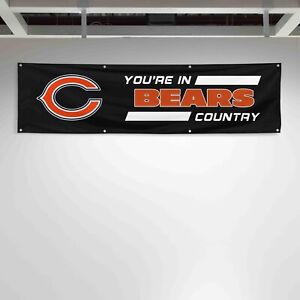 For Chicago Bears Football Fans 2x8 ft Flag You Are In Country Gift Banner