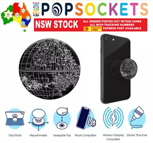 PopSockets Pop Socket Star Wars Death Star Phone Stand Holder Mount - Picture 1 of 3