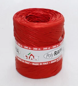 Coil Hank By Raffia mm.15 H Length Mt.200 Colour Red R00 - Picture 1 of 1