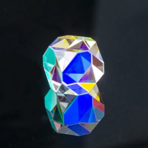 1PC Cross Dichroic Cube Prisma Dice Octahedral Beam Combiner Optical Glass Prism - Photo 1/12