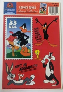 USPS 1999 Looney Tunes statisches Fensterkleben, Neu - Bild 1 von 2