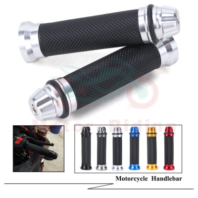 Motorcycle 7/8" Handlebar Hand Grips Gel Fit For Honda Suzuki GSXR600 750 Yamaha - Image 1 of 4