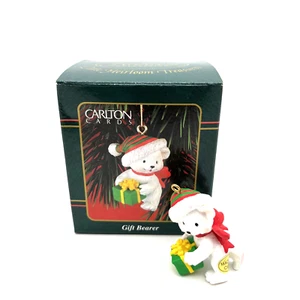VTG CARLTON Little Heirloom Treasures-Gift Bearer- Christmas Ornament #CXOR-154W - Picture 1 of 8