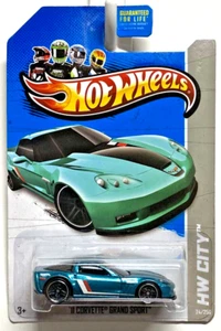 Hot Wheels 2011 Corvette Grand Sport '13 HW City Night Burnerz IN PROTECTOR - Picture 1 of 8