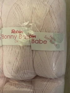 Bonny Babe Robin Double Knitting Knit dk 1361 Baby Pink 100g X 5 - Picture 1 of 3