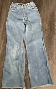 Vintage 70’s Hang Ten Bell Bottom Flare Buckle Back Jeans Size 27 - Picture 1 of 19