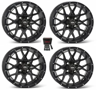 ITP Hurricane ATV Wheels/Rims Matte Black 16" Polaris Sportsman / RZR / Ranger - Image 1 of 3