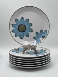 7 Noritake Progression China UP-SA DAISY Speiseteller Japan 9001 Türkis - Bild 1 von 5