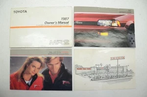 1987 TOYOTA MR2 Owners Manual Guide Set of 3 Booklets - Bild 1 von 12