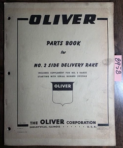 Oliver No. 2 Side Delivery Rake Parts Catalog Manual S5-9-P3-6 1/60 - Picture 1 of 13