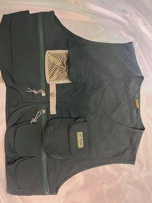 Chaleco de Pesca Wolrus XL Verde Musgo Ligero Nylon Malla Múltiples Bolsillos Foto 1 de 4