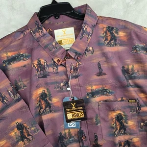 Yellowstone RSVLTS Tough & Merciless Western Button Down Shirt 4XL New - Picture 1 of 9