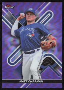 2022 Topps Finest Purple Refractors #78 Matt Chapman /250 Toronto Blue Jays - Picture 1 of 2