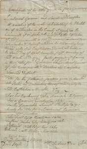 1792 - John Hancock riceve ogni voto per governatore dalla piantagione di Washington - Foto 1 di 1