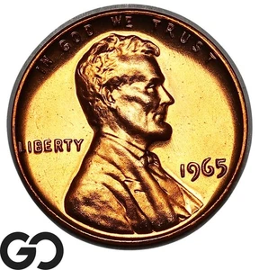 1965 Lincoln Memorial Red Penny PROOF, SMS RD - Picture 1 of 3