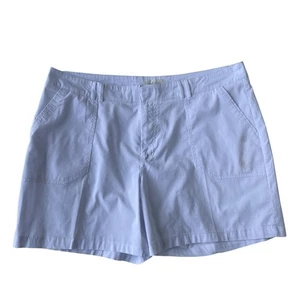 Land' n Sea weiße Shorts leichte Taschen Baumwollmischung Damengröße 18 neu - Bild 1 von 3