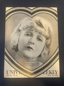 Universal Weekly Magazine Vol. 24 No. 12 Oct 30 1926-VG Belle Bennett Cover! - Picture 1 of 4