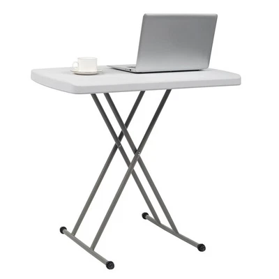 Liftable Plastic Table Adjuatable Height Folding Event Outdoor Picnic Desk - Image 1 of 4