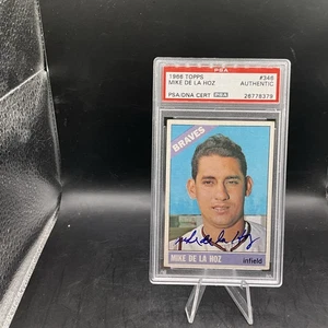 1966 Topps Mike De La Hoz Signed Card Braves PSA DNA Auto Autograph - Picture 1 of 2