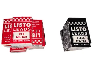 Large Lot Of Listo Marking Leads FIVE (5) #162 RED And ELEVEN (11) #162 BLACK - Picture 1 of 5