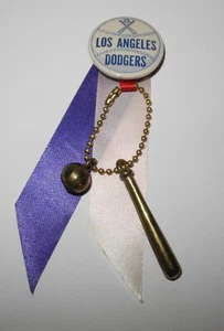 1960's Baseball Kansas City Athletics Crossed Bats Souvenir Pin Button Charm - Picture 1 of 2