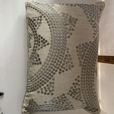 Villa Classic Designs Pillow Pottery Barn Shimmering Embroidered Designs 14" x 1 - Image 1 of 4