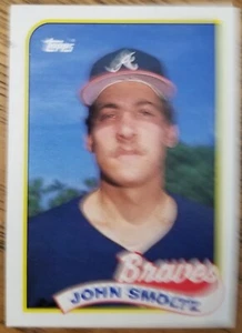 John Smoltz Atlanta Braves 1989 Topps Baseballkarte #382 ROOKIE MT - Bild 1 von 2
