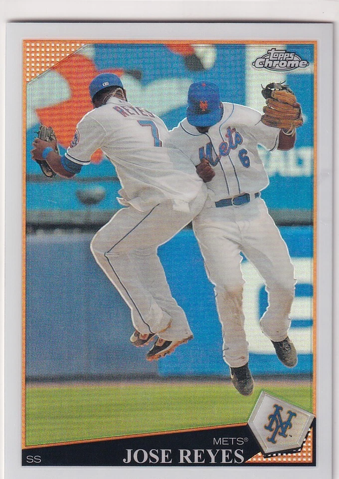 2009 TOPPS CHROME REFRACTORS JOSE REYES NEW YORK METS PARALLELS (JC)-3294 - Image 1 of 2