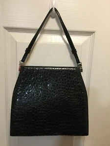 Stuart Weitzman Black Leather Vintage Handbag - Picture 1 of 5