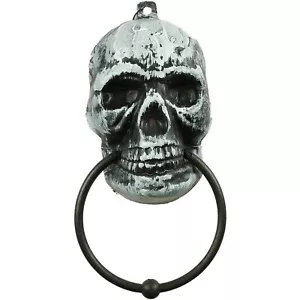 Gothic SKULL DOOR KNOCKER TOWEL RING Halloween Tiki Bar Pirate Prop Decoration - Picture 1 of 3