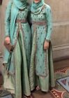 Faika Karim, neuwertig grün pakistanische Lengha, Salwar Kameez, Kleid Größe 8 