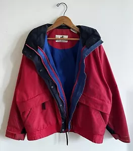 Eastern Mountain Sports EMS Vintage Red Blue Double Zip Up Jacket Size Medium - Picture 1 of 11