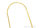 14K Yellow Gold Shiny Round Box Chain With Lobster Clasp