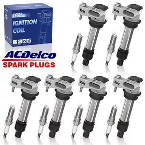 For 6x D515C 12632479 12590990 Ignition Coil & Spark Plug GMC Chevrolet Cadillac - Picture 1 of 6
