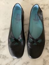 Thierry rabotin shoes womens Sz 39.5 ballet flat Mary Jane Black Leather Italy
