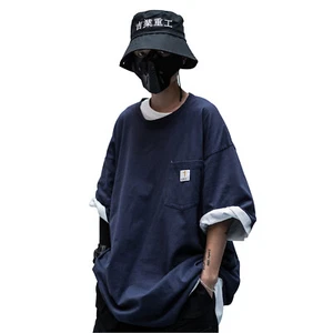 Niepce Men's Streetwear Urban Crewneck Relaxed T-shirt Half Sleeves Tee - Picture 1 of 18