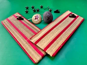 Lote de correas de hombro de oficial soviético vintage - ceremonial, estrellas, insignia de tanques, URSS - Imagen 1 de 12