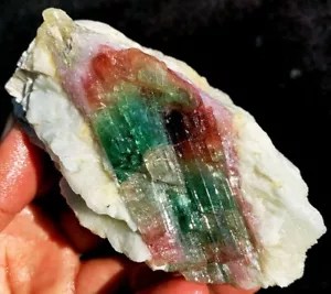 310g Natürliche Ausgezeichnete Wassermelonenfarbe Turmalin Eiskristall Präparat IP1633 - Bild 1 von 16