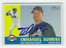 Emmanuel Burriss Autographed 2009 Topps Heritage Signed Card #356 Giants